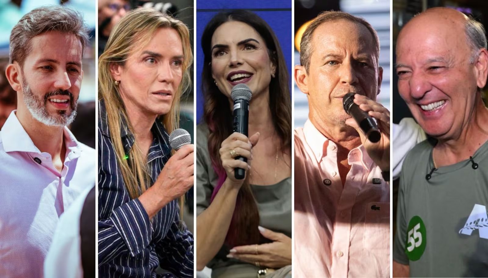 Montagem com os candidatos ao GDF